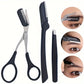 3-Piece Stainless Steel Eyebrow Grooming Kit – Tweezer, Comb & Scissors