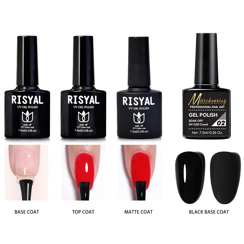 Poly Nail Extension Gel Kit Starter – 3 Colors with 6W Nail Lamp