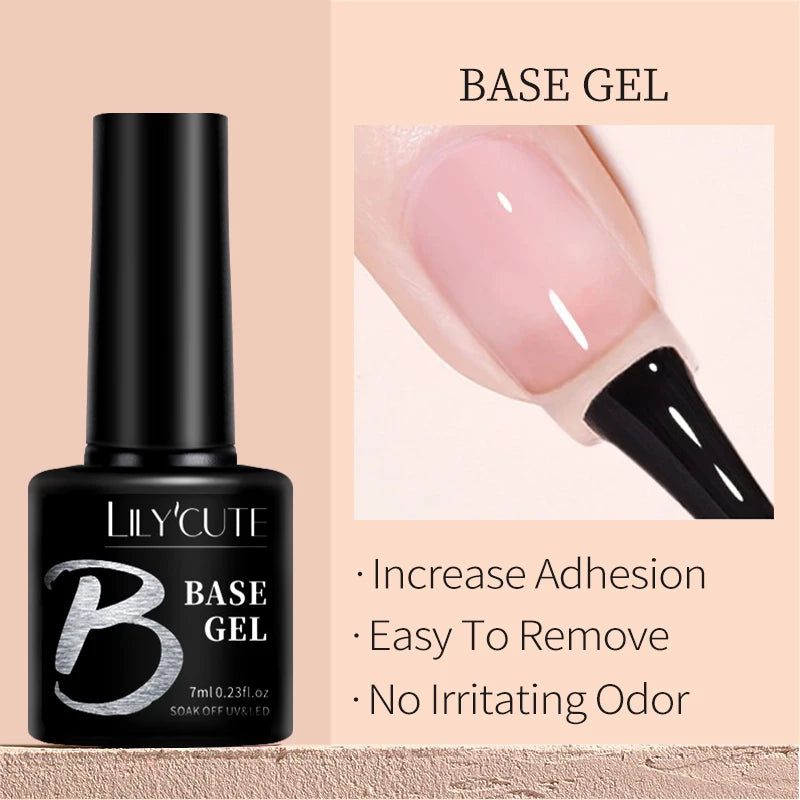 LILYCUTE 7ml Peel Off Base Gel – Clear Semi-Permanent UV Gel