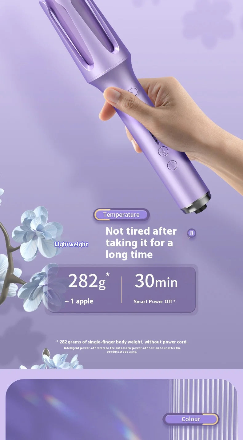 2-in-1 Automatic Rotating Ceramic Curler – Professional 32mm Curling Wand